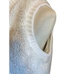 Bongo White Sherpa Fleece Vest Women’s Size Large (Runs Small) Zip Front Ribbed Photo 6