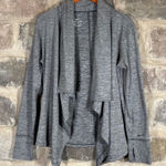 Nike Dri-FIT Women's Gray Open Front Cardigan Thumb Hole Athletic Jacket Photo 0