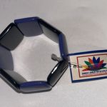 New NWT Gameday Jewelry Black Purple Baltimore Ravens Hand Painted Wood Bracelet Photo 2