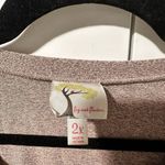 Anthropologie Fig & FLower 2x Knit top Embroidered Heathered Green Waist Tie Photo 1