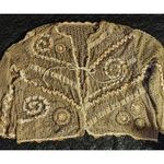 Jessica London Plus Size 2X Boho Hippie Kimono Tassel Brown Cardigan Crochet Bea Photo 4