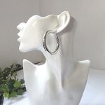 Silver Steel Tube Hoop Earrings Photo 4