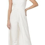 Kay Unger White Crochet Lace Walk Thru Sleeveless Jumpsuit Size 2 NWT Photo 0