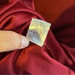 Entro Burgundy Sheer Long Sleeve Ruffle Flutter Dress Size Medium Photo 6