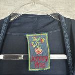 Johnny Was  Navy Blue Embroidered Lace Kimono Women's Size Large Boho‎ Open Front Photo 6