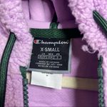 Champion Sweatshirt Sz XS Purple Green Hoodie Sherpa Half Zip UO Exclusive Photo 6