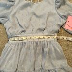 Nation Ltd LDT Goddess Clip-Dot Minidress size 4 NWT Blue gold silver Photo 7