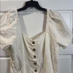 Madewell  Linen-Cotton Puff-Sleeve Mini Dress Size 14 NWT Photo 6