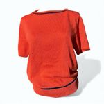 Vintage 80s Dylani Knitwear Orange Boatneck Sweater Top Size Small Photo 0