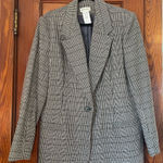 White Stag  Black and White Plaid Blazer Photo 0