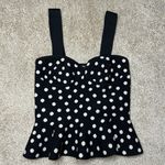 EXPRESS Y2K  Babydoll Top Size XS Black Tank Polka Dot Knit 2000s Top coquette Photo 1
