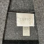cupio  | Charcoal Gray Waterfall Front Multi-Texture Cardigan | Medium Photo 4