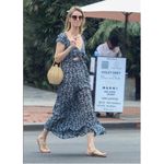 Tolani 💕NICKY HILTON x 💕 Silk Montauk Midi Dress ~ Navy Blue Anchor Print XS Photo 6
