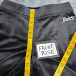 Juicy Couture  Black Velour Track Pants Rhinestone Logo Size S Y2K Hi Rise Waist Photo 7