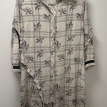 Angela‎ Plus Womens Linen Oversized Top Size XL Floral Photo 0