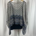 Lavish  Large Boho Flowy Scarf Print Flowy Scoop Neck Boxy Top Tank Top Photo 1