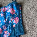 Adore Me  Zoie Blue Floral Corset SIZE M Photo 2