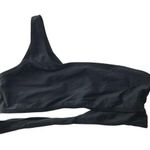 SheIn Bikini Top One Shoulder Cutout Strappy Black 160 Photo 0