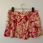 Lilly Pulitzer  Luxletic Corrine Skirt Red Yellow Floral Athletic Mini size Large Photo 5