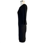 Gerard Darel  Paris Black Knit Dress 3/4 Bell Sleeves Round Neck Size 1 Small Photo 3