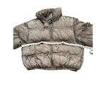 Wild Fable Cropped Light Puffer Jacket with High Collar Bronze Size Small Photo 3
