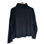 Eileen Fisher  M turtleneck gray cotton blend Fleece sweater Photo 1