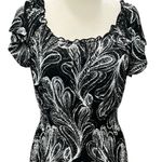 Style & Co  Maxi Dress Womens S Black Paisley Tiered Boho Whimsygoth Dark Fairy Photo 2