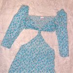 Isabelle’s Cabinet Floral Cut out Mini Dress size Large Blue Photo 4