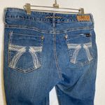Seven7 Women’s Stretchy Cropped Medium Blue Wash Denim Jeans EUC Sz 14 Cotton Photo 4