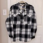 No Boundaries  Black & White Plaid Shacket Photo 1