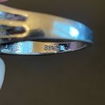 Navy blue sandstone S925 silver ring size 7 Photo 7