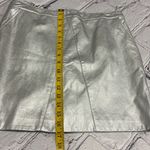 Bardot NWOT  Alexis Faux Leather Silver Mini Skirt Sz USA 10 L. Photo 3