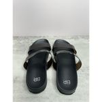 BP  Sandals‎ Womens Size 7 Black Double Strap Open Toe Slip On Glittery Slides Photo 3