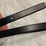 J.Crew  Black Leather Belt with Gold Buckle size S length till first whole 30” Photo 7