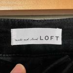 Loft Black Velveteen Curvy Skinny Jeans Womens 27 Velvet Fall High Rise Pants Photo 2