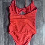Aeropostale Tangerine Orange One-Piece Swimsuit SZ S Full Piece Swimwear Photo 5