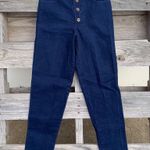 Vintage 90s Paris Sport Club high rise button fly wedgie jeans Blue Size 26 Photo 1