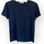 Vince  100%Linen navy blue Tshirt, short sleeve, round neckline size M women’s Photo 1