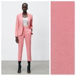 ZARA NEW Salmon Pink Viscose Blend Cropped Pants Size 6 Photo 2