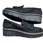 Clarks - Airabell Slip On Black Suede Platform Loafers Sz 7.5 Photo 7