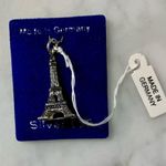 Sterling Silver Eiffel Tower Paris Souvenir Charm Pendant VTG Made In Germany Photo 0