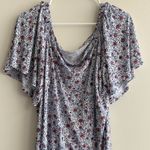 Loft  Outlet Floral Off the Shoulder Blouse, Flutter Sleeve Shirt, Women’s L Photo 8