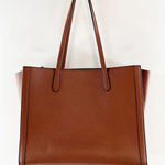 Banana Republic Large Leather Rectangle Structured Tote Bag Brown Photo 0