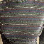 Amante clothing Striped Long Sleeve Turtleneck Top size small Black Photo 3