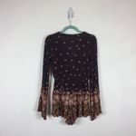 Urban Outfitters  Ecote Helena Romper Small Brown Floral Boho Bell Sleeve Photo 10