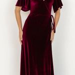 Baltic Born  Meghan Mulberry Velvet Wrap Maxi Dress Photo 0