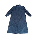 Townhouse Black Midi Trench Coat Long Sleeve Belted Full Button Women's Sz L Size L Photo 3