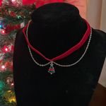 Red Velvet Christmas Tree Charm Necklace Photo 4