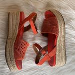 Franco Sarto Wedge Sandals Tennia Espadrille Platform Sandal Tangelo Suede Size Photo 2