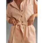 Anthropologie  Pilcro dress Short Sleeve Destructed Denim Mini medium NEW Pink Photo 6